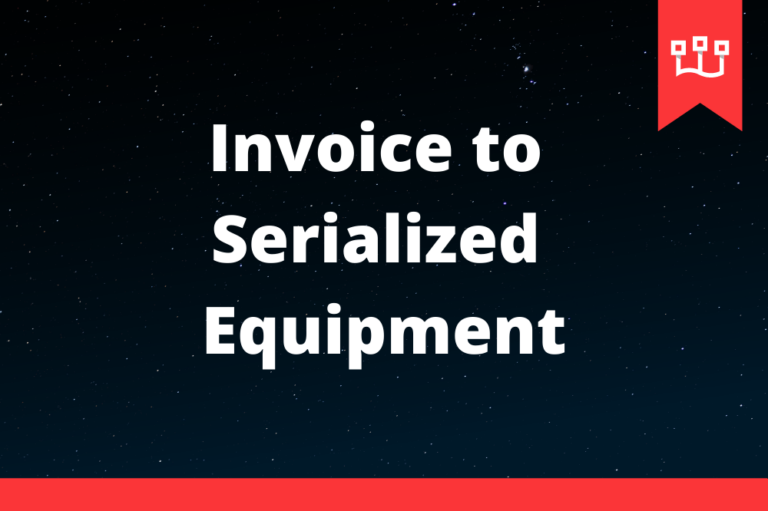 Invoice to Serialized Equipment